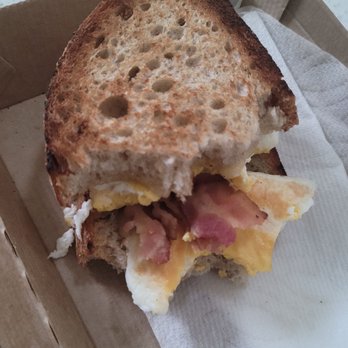 Dunkin' - This is the sandwich my husband bought me this morning, microwave eggs rounds and uncooked bacon! Do better! - Coffee & Tea Near Me - National City, California Dunkin' - This is the sandwich my husband bought me this morning, microwave eggs rounds and uncooked bacon! Do better! - Coffee & Tea Near Me - National City, California