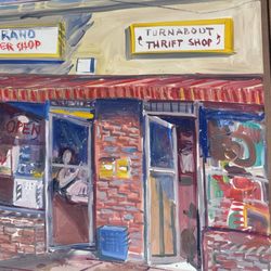 The Turnabout Shop - Watercolor by local artist