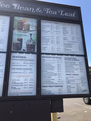 Menu photo 1 The Coffee Bean & Tea Leaf Wailuku, HI Menu photo 1 The Coffee Bean & Tea Leaf Wailuku, HI