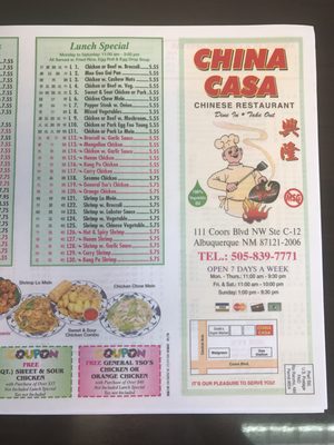 Menu photo 6 China Casa Albuquerque, NM