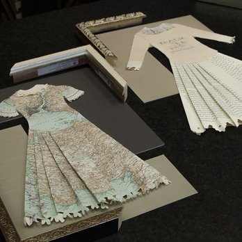 The Beveled Edge - Dresses made of maps and old book pages. - Framing Near Me - Nashville, Tennessee The Beveled Edge - Dresses made of maps and old book pages. - Framing Near Me - Nashville, Tennessee