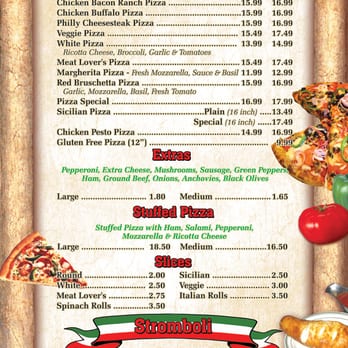 Benny's Pizza - the menu for the restaurant - Pizza Near Me - Boiling Springs, Pennsylvania