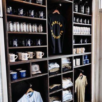 Parlor Doughnuts - Cute merch setup off to the side. - Donuts Near Me - San Antonio, Texas