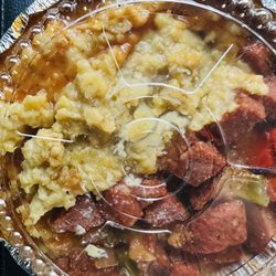 La Barca Restaurant - Dominican Salami with Mangu (smashed plantain) / 1 Golpe con Salami