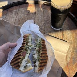 Chicken pesto sandwich.
