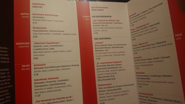 Menu photo 2 Ratskeller Köpenick Berlin, BE Menu photo 2 Ratskeller Köpenick Berlin, BE