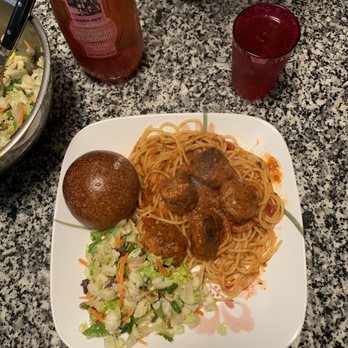 As Kneaded Bakery - Pretzel roll from As Kneaded to accompany our spaghetti. Heated up the pretzel roll in the oven and it didn't dry out. - Bakeries Near Me - San Leandro, California