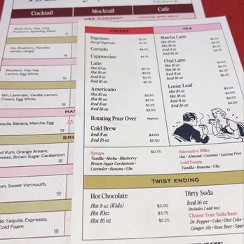 Plot Twist - Menu - Coffee & Tea Near Me - Charlotte, North Carolina