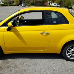 National Car Rental - Yellow Fiat Turbo 500