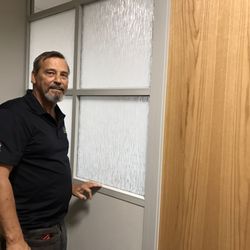 Film Systems of Florida Inc - Rick install deco privacy film on Charlotte County government offices.