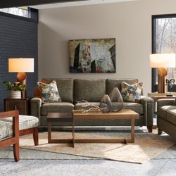 La-Z-Boy Furniture Galleries - Hazel Sofa and Love Seat plus Grid Iron Chair