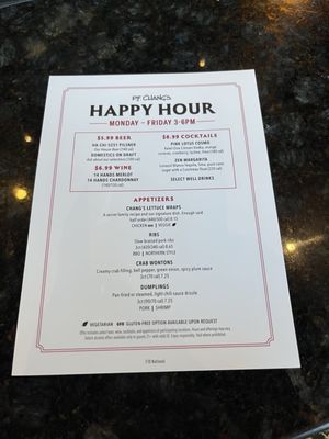 Menu photo 1 P.F. Chang's Lynnwood, WA