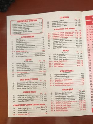 Menu photo 3 C & J Buffet Perry, FL