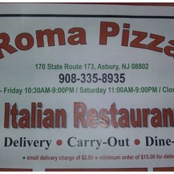 Roma  Pizza - Menu title