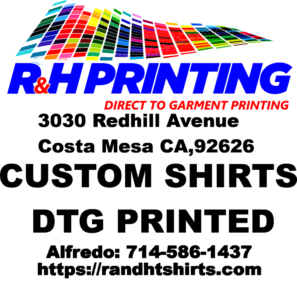 R&H TSHIRTS 3030 Red Hill Ave, Costa Mesa, California Screen