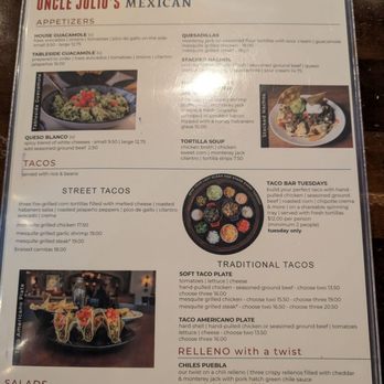 Uncle Julio's - Menu - Mexican Near Me - Orlando, Florida