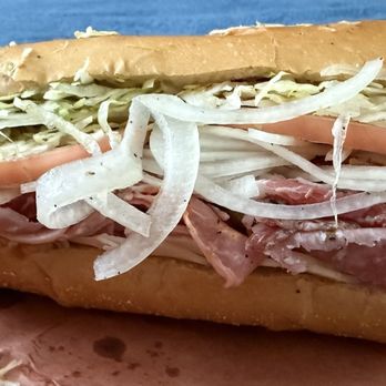 Leggios Deli - The great big Italian!! I know after eating half of it I'm already saying I'm almost full, but I take a breather and finish it off - Delis Near Me - Bay Shore, New York Leggios Deli - The great big Italian!! I know after eating half of it I'm already saying I'm almost full, but I take a breather and finish it off - Delis Near Me - Bay Shore, New York
