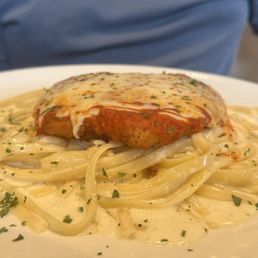 Chicken Parmesan with Alfredo noodles Chicken Parmesan with Alfredo noodles