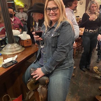 H3 Ranch - Saddle bar stool having my long pour Malbec. - Steakhouses Near Me - Fort Worth, Texas H3 Ranch - Saddle bar stool having my long pour Malbec. - Steakhouses Near Me - Fort Worth, Texas
