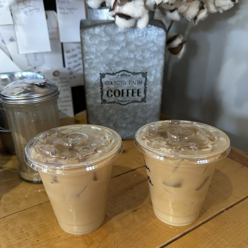 Charis Coffee - Two iced lattes - Coffee & Tea Near Me - Manteo, North Carolina