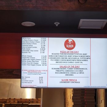 Sliver Pizzeria - Last week menu in restaurant - Pizza Near Me - Berkeley, California Sliver Pizzeria - Last week menu in restaurant - Pizza Near Me - Berkeley, California