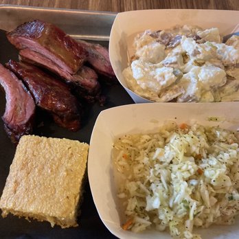 MrSippy BBQ - Ribs platter with Potato salad and slaw - Barbeque Near Me - Rochester, New Hampshire