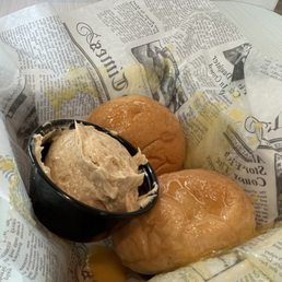 Complimentary rolls??? Buttered to high heaven with cinnamon butter? No idea, our waitress just brought them out and said nothing