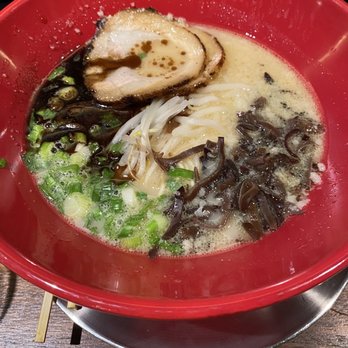 Ippudo San Francisco - Akamara modern, with bold pork broth, Ippudo's secret "Umami Dama" miso paste, pork belly chashu, cabbage, & mushrooms. - Ramen Near Me - San Francisco, California