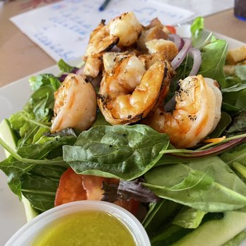 Crabby's Oyster Bar - Shrimp w/ salad -$20. Seriously? - Seafood Near Me - Jensen Beach, Florida Crabby's Oyster Bar - Shrimp w/ salad -$20. Seriously? - Seafood Near Me - Jensen Beach, Florida