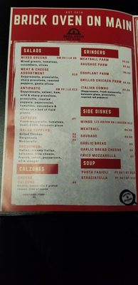 Menu photo 2 Brick Oven On Main Bridgeport, CT