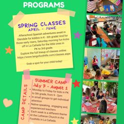 Lango Foothills - Sign your child up for our Spring or Summer Classes.