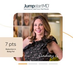 JumpstartMD - Lindsay saw a 7% reduction in body fat with the JumpstartMD program.