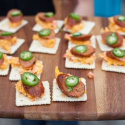 JMC Charleston - A favorite hors d'oeuvre for our parties on Crosby's Dock! Scrumptious. Where's my cold beer in customized koozie? Who took it?