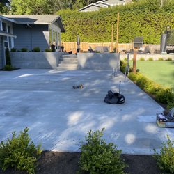 All Star Clean Up & Landscaping - Concrete slab, new turf, new walls, steps, plants