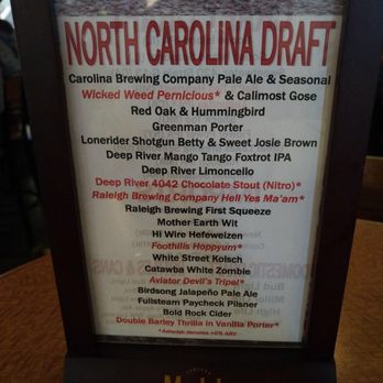 The BrickHouse - Current on draft - Sports Bars Near Me - Raleigh, North Carolina