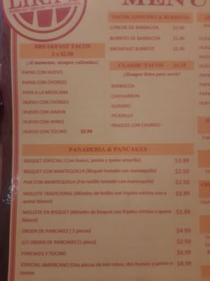 Menu photo 6 Lira's Restaurant Laredo, TX