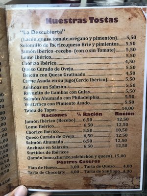 Menu photo 5 La Descubierta Madrid, M