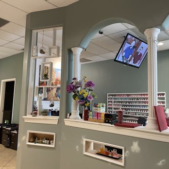Elegant Nails & Spa - View from the pedicure chairs. - Nail Salons Near Me - Dunedin, Florida
