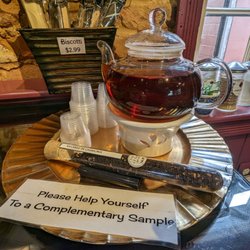 Shab Row Tea Emporium - Complimentary sample hot tea.