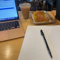 I ordered a egg and cheese croissant and a iced Nordic latte with oat milk. I ordered a egg and cheese croissant and a iced Nordic latte with oat milk.