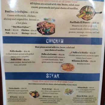El Puerto Restaurant - Menu - Salvadoran Near Me - Whitehall, Ohio