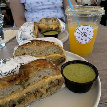 Boil & Bake - The O.G Sandwich & the Fresh Orange Juice - Bagels Near Me - Costa Mesa, California