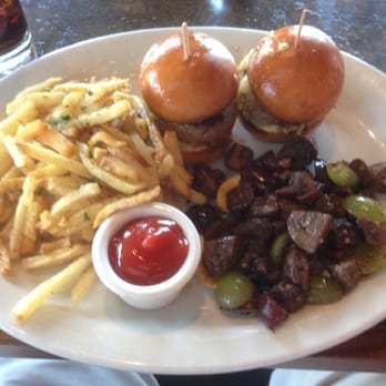 Assemble - Juicy and Tasty Sliders. Luv mushroom and grape salad. - New American Near Me - Richmond, California