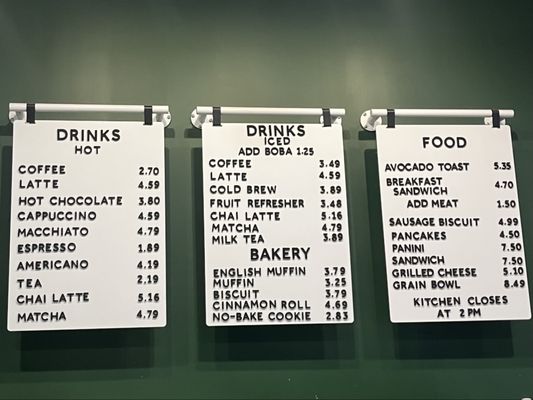 Menu photo 1 Bean and Bear Cafe Edinboro, PA