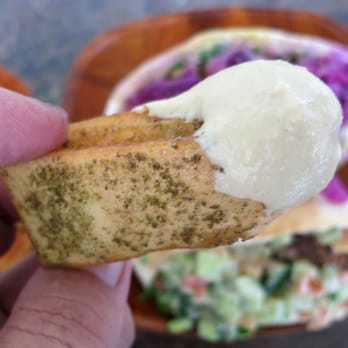 Shaloha PITA - Dippin' ShAloha's Zataar-seasoned, deep-fried, freakin' AMAZING Pita Chip in their house-made, AMAZING Hummus! - Sandwiches Near Me - Honolulu, Hawaii Shaloha PITA - Dippin' ShAloha's Zataar-seasoned, deep-fried, freakin' AMAZING Pita Chip in their house-made, AMAZING Hummus! - Sandwiches Near Me - Honolulu, Hawaii