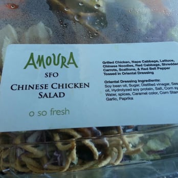 Amoura Cafe - Label on salad box - Sandwiches Near Me - San Francisco, California Amoura Cafe - Label on salad box - Sandwiches Near Me - San Francisco, California