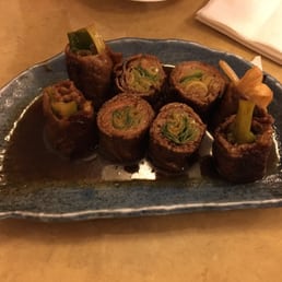 Beef Negimaki appetizer