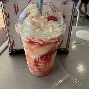 FiiZ Drinks - Miami Ice... Pina Colada with strawberry puree - Coffee & Tea Near Me - Tuscon, Arizona
