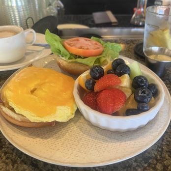 Auntie's Kitchen - Breakfast sandwich with fruit - Hawaiian Near Me - Lahaina, Hawaii