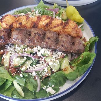Greek Bistro - Greek salad,  chicken skewer, ground beef skewer - Greek Near Me - Henderson, Nevada